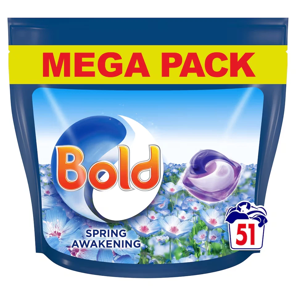 Bold All-in-1 Spring Awakening Pods Washing Capsules 51 Wash