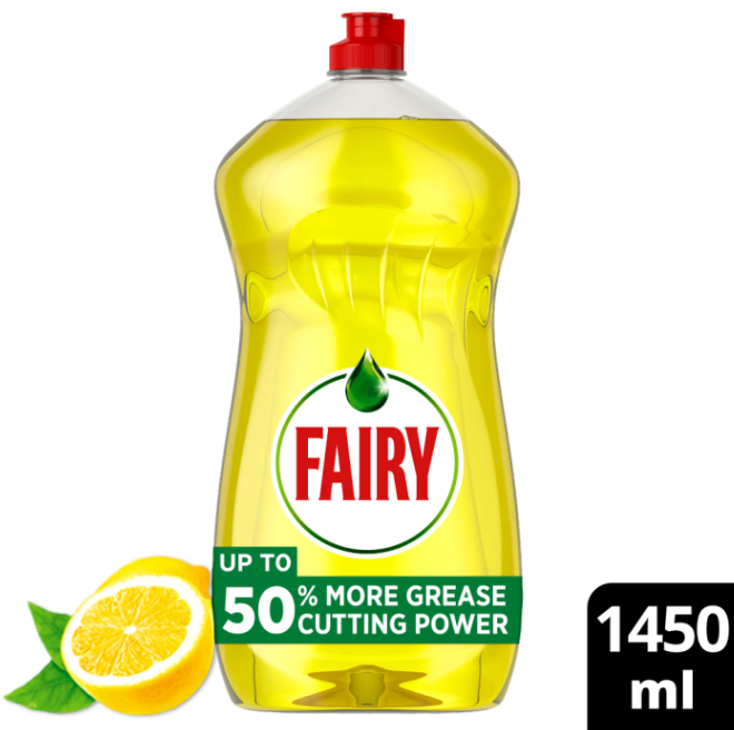 Fairy Clean & Fresh Washing Up Liquid Lemon 1450ML