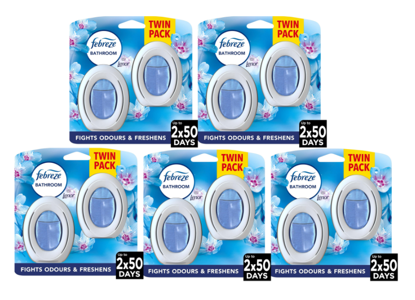 Febreze Bathroom Air Freshener Spring Awakening 5 x (2 Pack), 10 Total