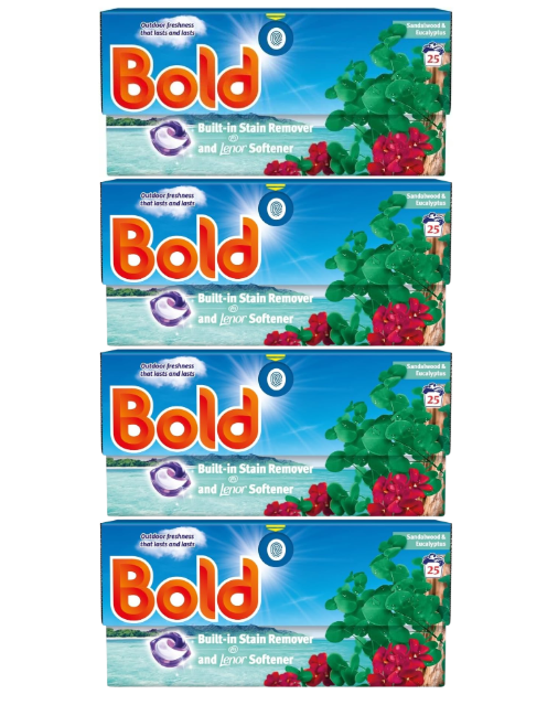 Bold All-in-One Liquid Pods Eucalyptus & Sandalwood (4 x 25 Washes)