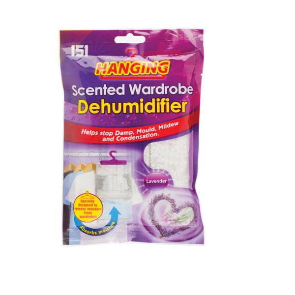 151 Hanging Scented Wardrobe Dehumidifier Lavender 180g
