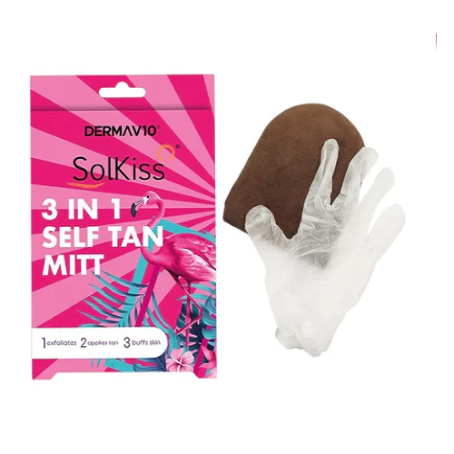 Derma V10 Solkiss 3 in 1 Self Tan Mitt 1pc