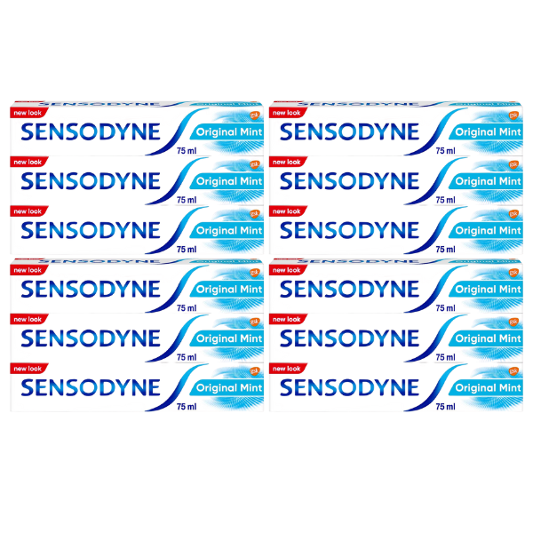  Sensodyne Daily Care Original Mint Sensitive Teeth Toothpaste 12 x 75ML