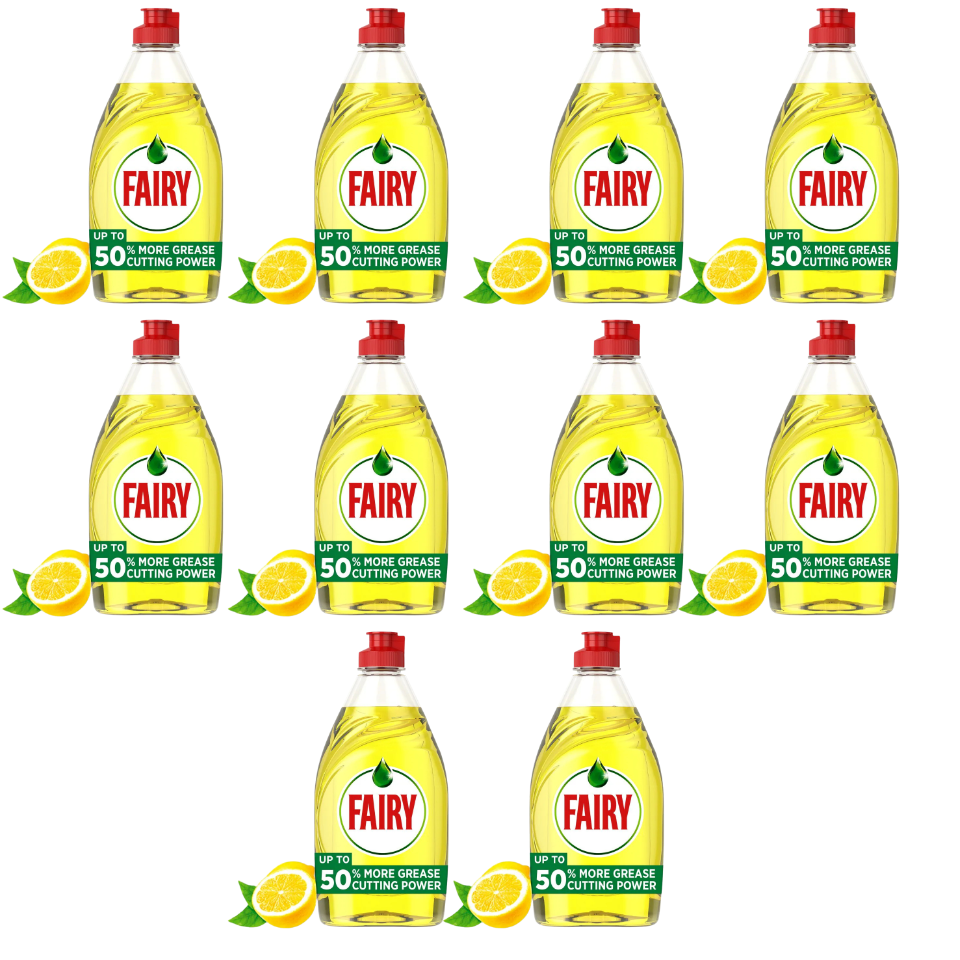 Fairy Lemon Washing Up Liquid 320Ml (x 10 Bottles)