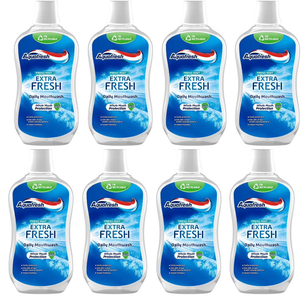 Aquafresh Fresh Mint Extra Fresh 8x500ml