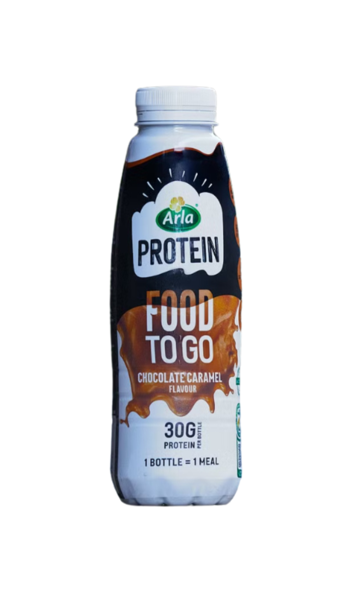 Arla Protein Food To Go Chocolate Caramel Flavoured Meal Replacement Shakes 8 x 500ml