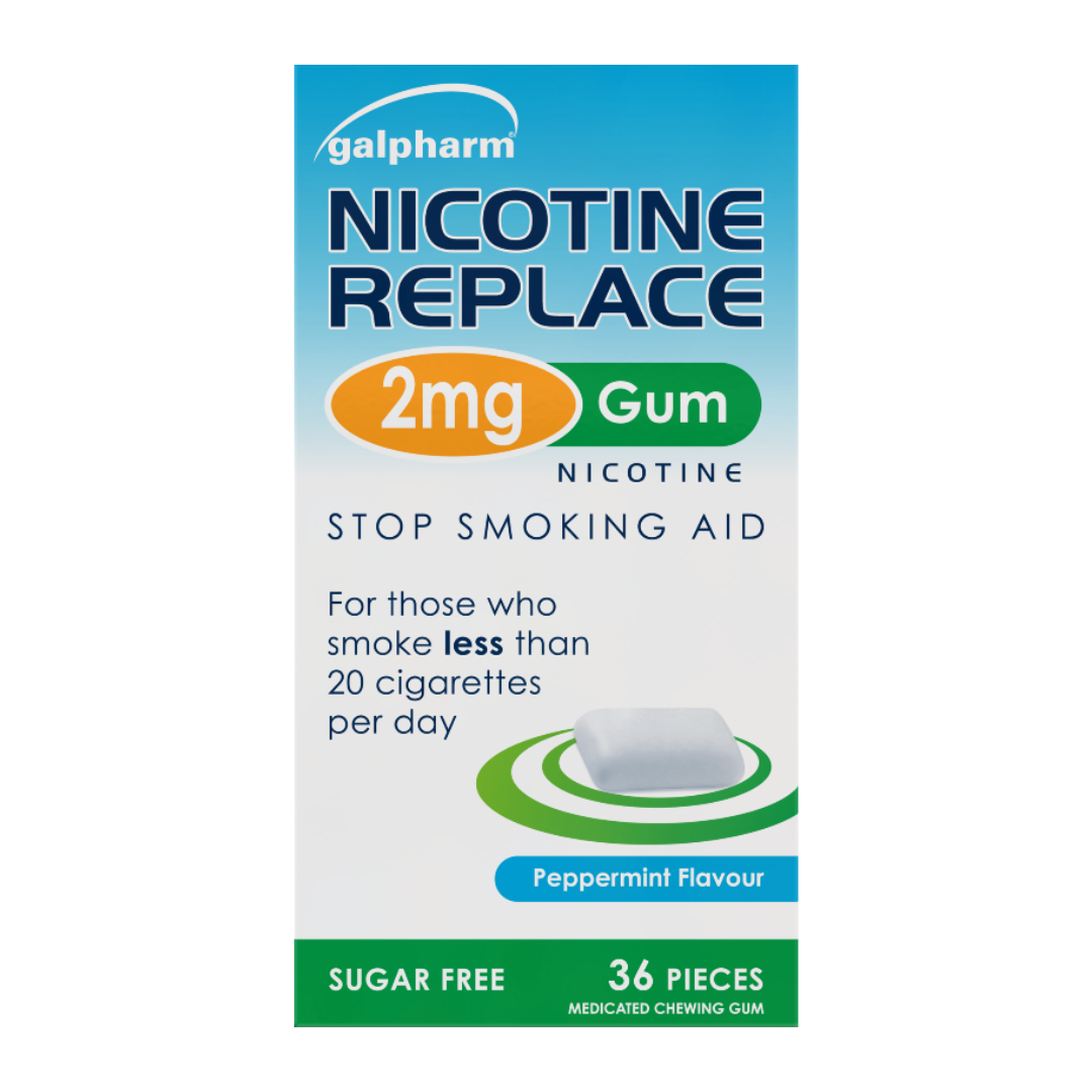 Galpharm Nicotine Replace Peppermint 2mg Gums, 36 Pieces