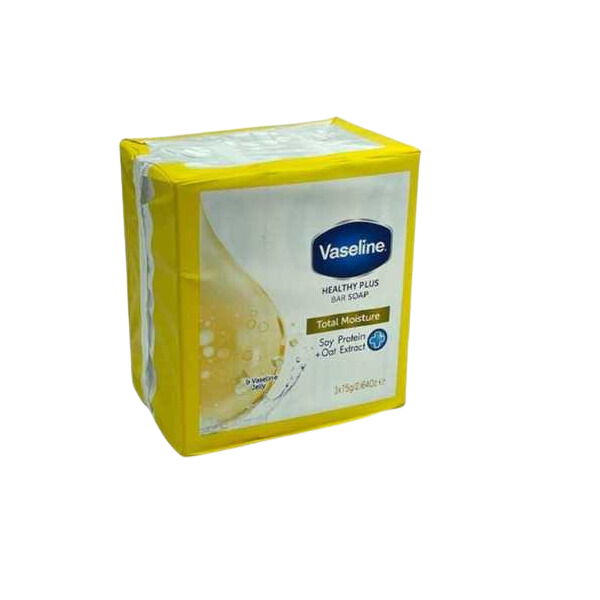 Vaseline Health Plus Total Moisture Bar Soap 3 x 75g