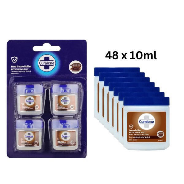 Curalene Cocoa Butter Petroleum Jelly 48 x 10ml Pocket Size Pots 