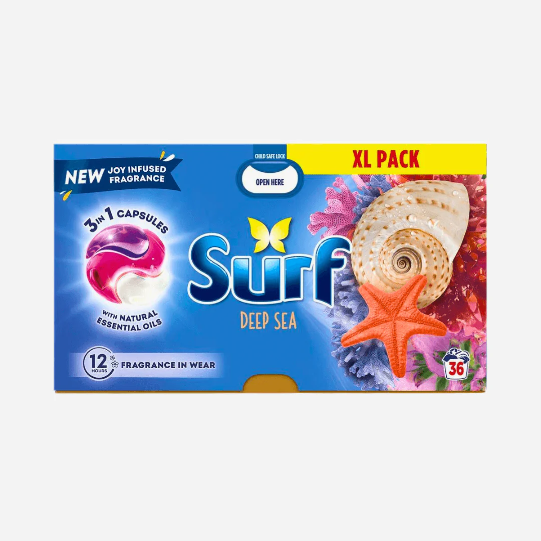 Surf 3 in 1 Deep Sea Laundry Capsules 51 Washes