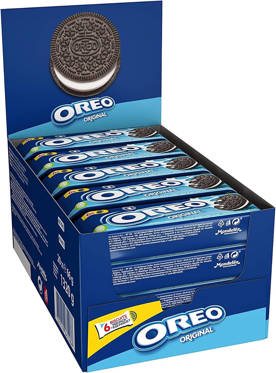 Oreo Original Snack Pack on The Go with 6 Cookies 20 Pack