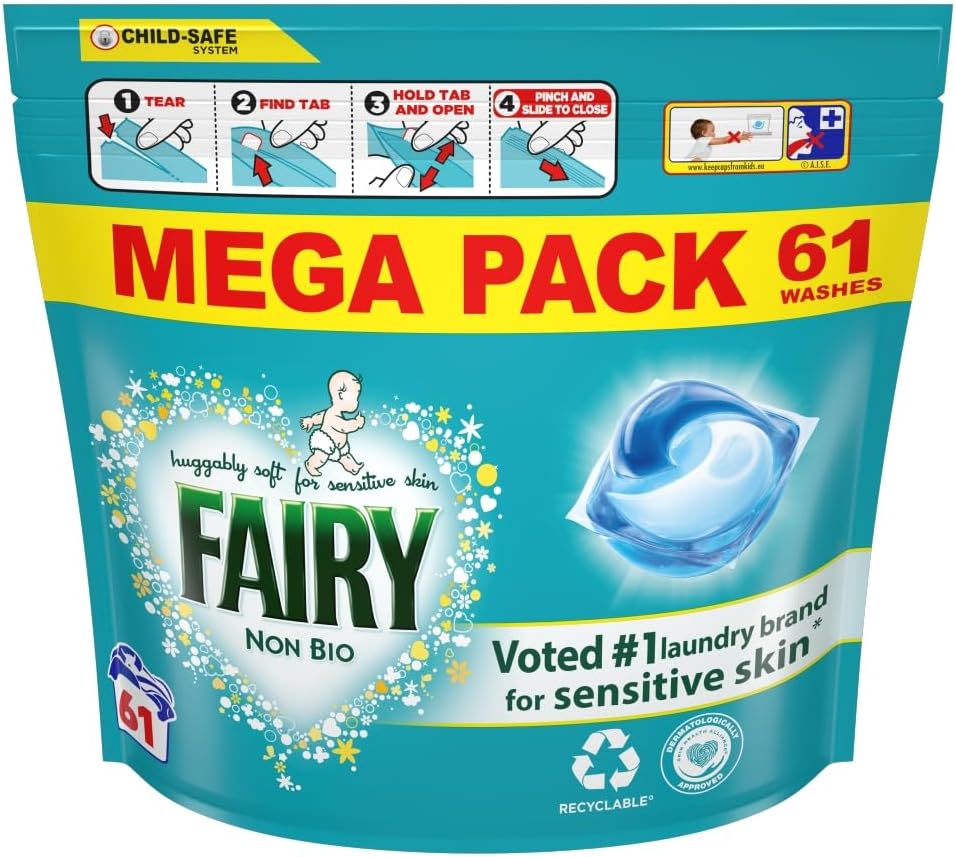 Fairy Non Bio All-in-1 PODS Laundry Detergent Capsules, 61 Wash