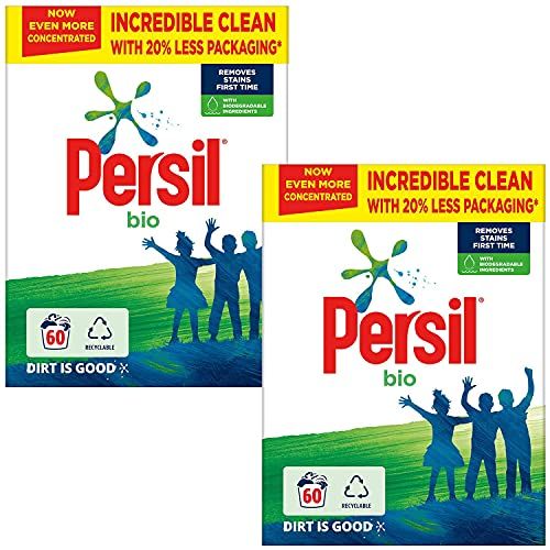 2x of 60 Wash Persil Bio Washing Powder with Biodegradable Ingredients
