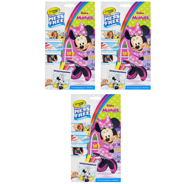 Crayola Disney Junior Minnie Colour Wonder Mess Free Set x 3 Packs