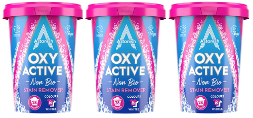 Astonish Oxy Active Non Bio Stain Remover For Colours & Whites 28 Washes 6x 625g