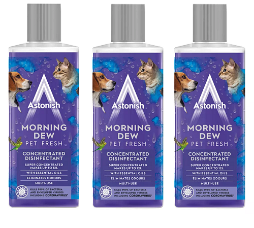 Astonish Concentrated Disinfectant Morning Dew Scented Cleaning Liquid 3x300ml