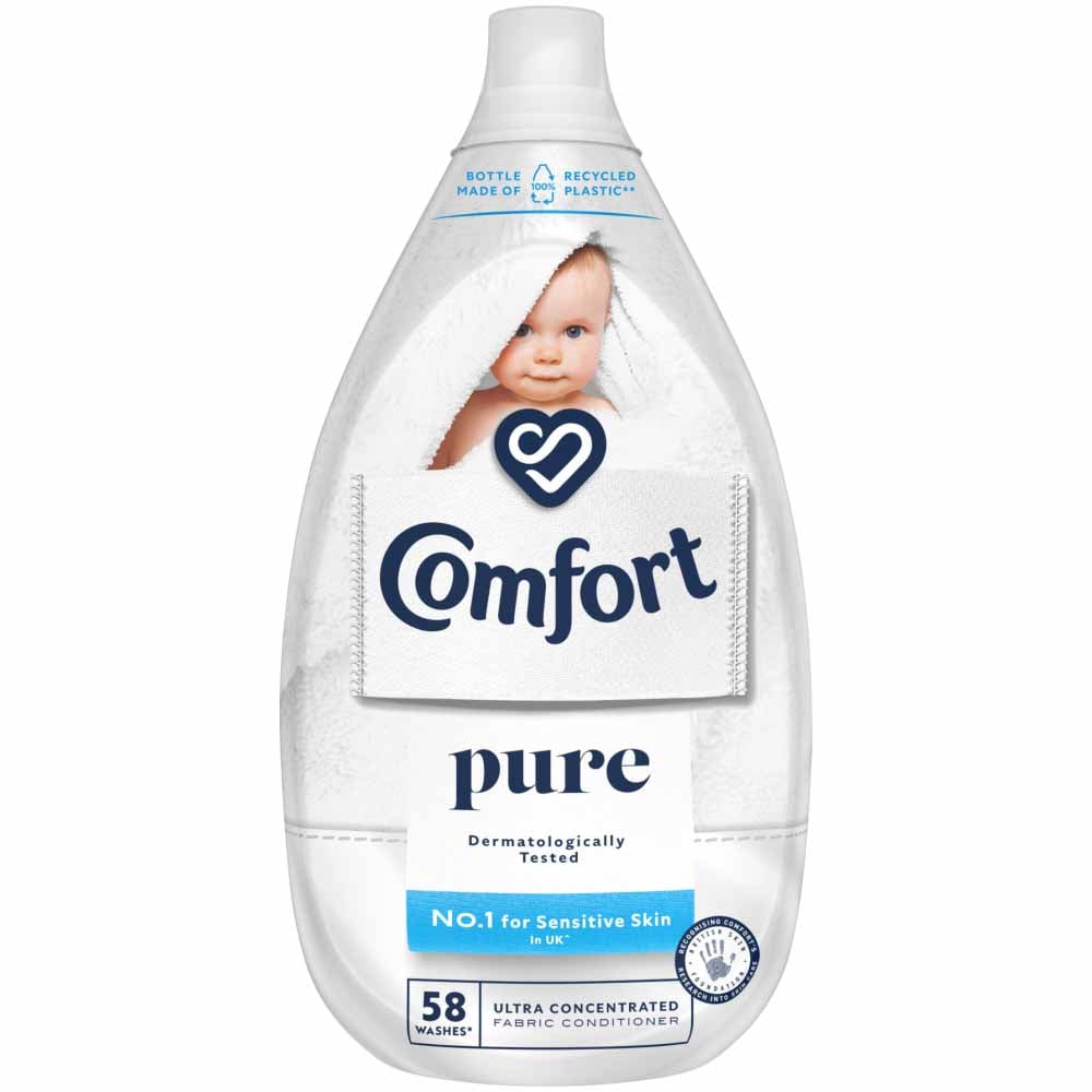 Comfort Ultimate Fabric Conditioner Pure White 58 Washes 870ml