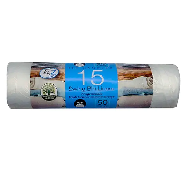 Tidy Z Swing Bin Liners Fresh Linen 50L 15 pack