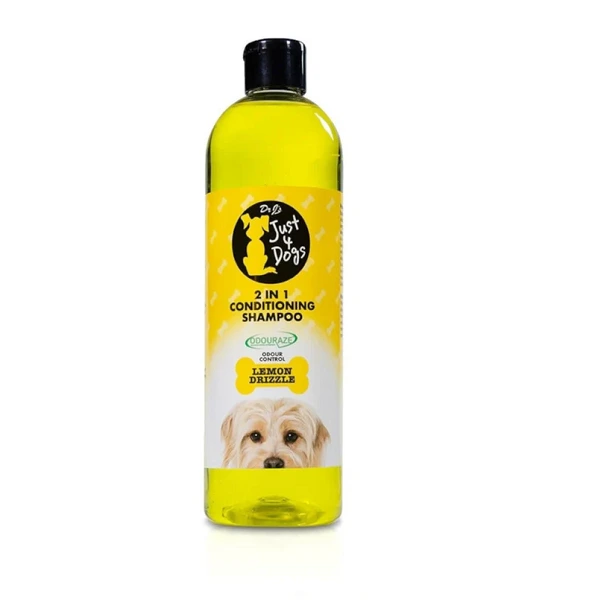 Just 4 Dogs 2 in 1 Conditioning Shampoo Lemon Drizzle 500ml