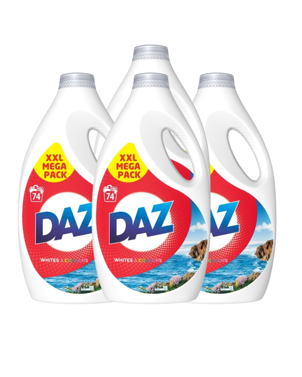 Daz Detergent Liquid 4 x 74 Washes, 296 Washes