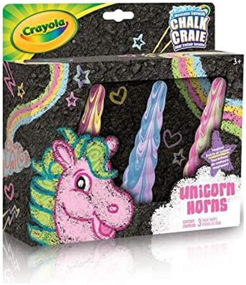 Crayola Unicorn Horns Washable Sidewalk Chalk 3 Pieces 