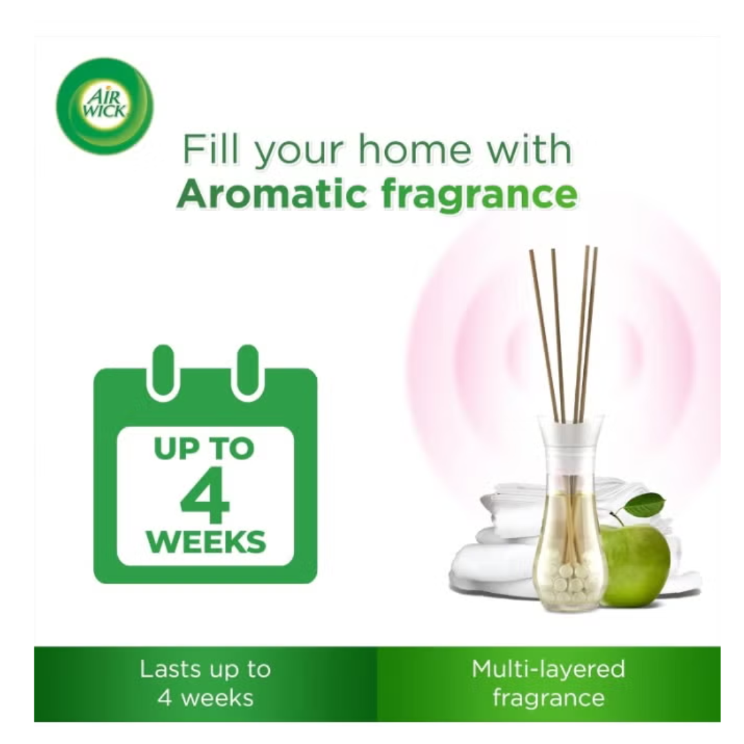 Air Wick Reed Diffuser Scented Natural Oil Malibu Fragrance 5 x 5ml