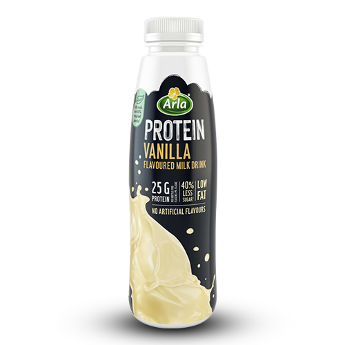 Arla Protein Vanilla Flavoured Milk Bottled Drink 8 x 482ml 