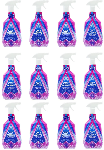 Astonish Oxy Active Fabric Stain Remover Spray (12 x 750ml)