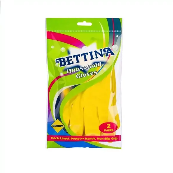 Bettina Household Rubber Gloves - 2 Pairs Size Medium