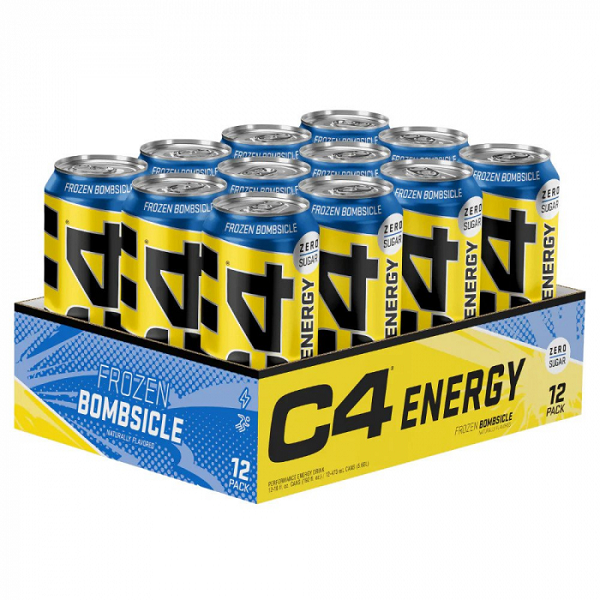 C4 Energy Drink Zero Sugar Frozen Bombsicle Flavour 12 x 500ml