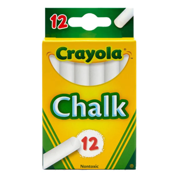 Crayola White Chalk 12 pcs