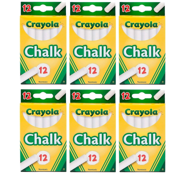 Crayola White Chalk 12 pcs x 6 Packs
