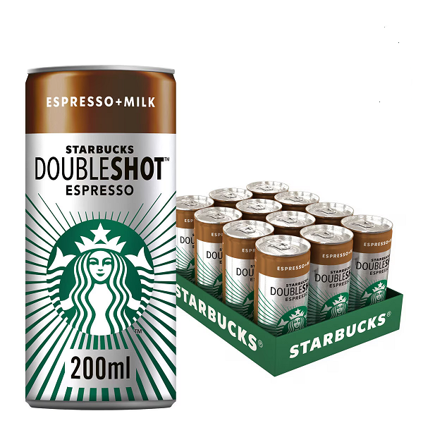 Starbucks Coffee Doubleshot Espresso + Milk Iced Coffee (12x 200ml)