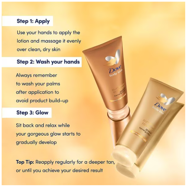 Dove Glow & Go Gradual Self-Tan Gift Set For Medium To Dark Skin