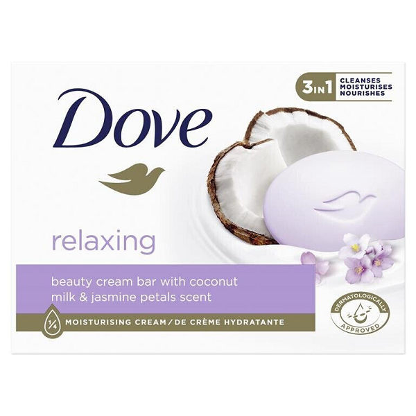 Dove Soap Relaxing With Coconut Milk & Jasmine Petal Scent - 90g Bar