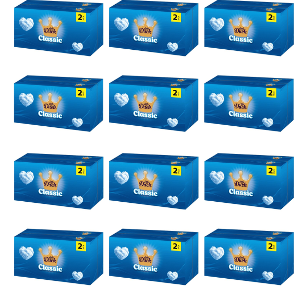 Little Duck Classic 90 Facial Tissues Twin pack x12 Boxes