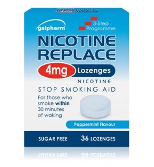 Galpharm Nicotine Replace 4mg Lozenges Peppermint 36 Pcs (6 x Boxes = 216 Pcs)