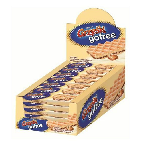 Grzeski Gofree Wafer Bars Vanilla Flavour (35 x 33g Bars)
