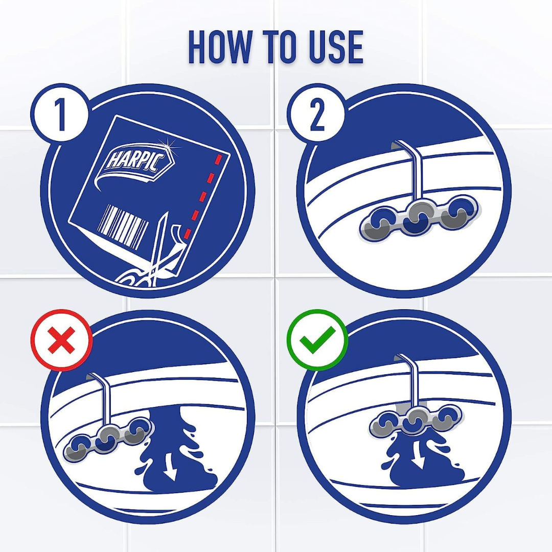 Harpic Active Fresh Tropical Blossom Toilet Rim Block Twin Pack 