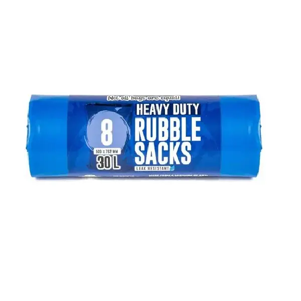 Eco Bag 8 Heavy Duty Rubble Sacks 30L