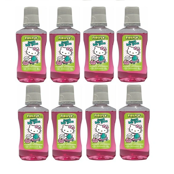 Firefly Hello Kitty Just Be You Fruity Berry Mouthwash 8 x 300ml
