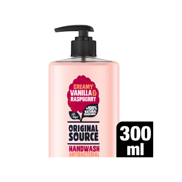 Original Source Vanilla and Raspberry Antibacterial Handwash 300ml