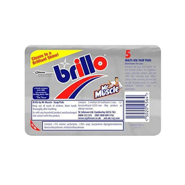 Brillo Mr Muscle Multi-Use Soap Pads 5 Pack