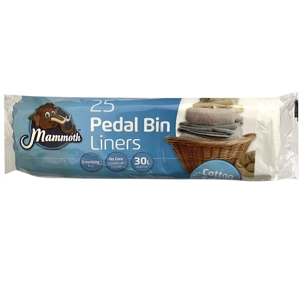 Mammoth Drawstring Cotton Fresh Pedal Liner 25 Pack