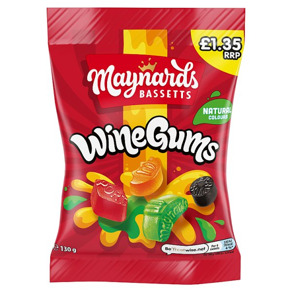 Maynards Bassetts Wine Gums Sweets 130g
