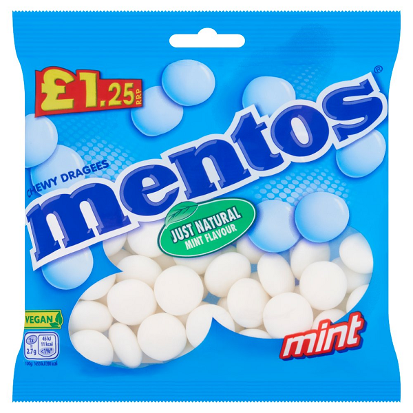 Mento Chewy Dragees Mint Flavour 135g