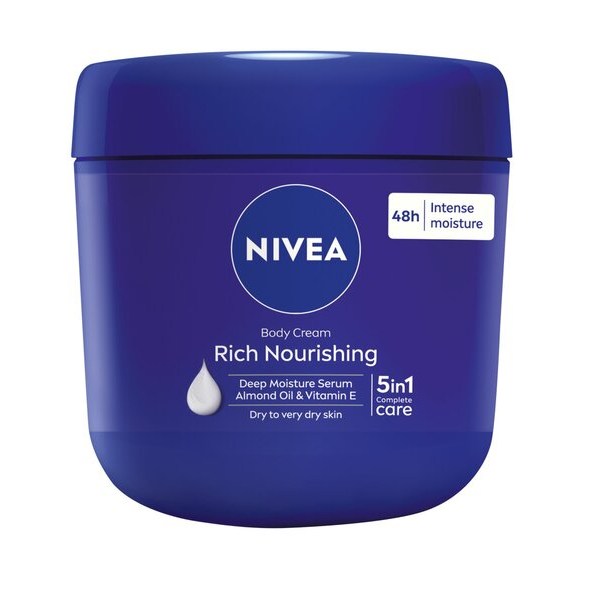 Nivea Rich Nourishing Body Cream 5 In 1 Care 400ml Tub
