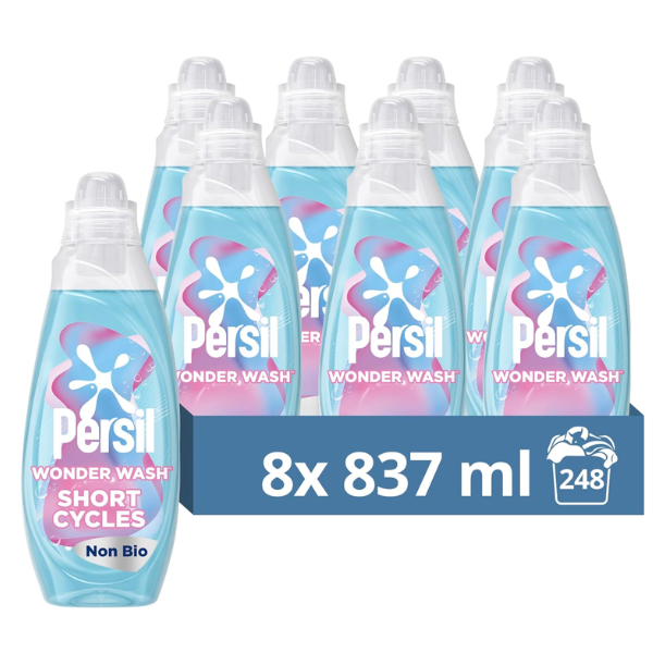 Persil Wonder Wash Laundry Detergent Sensitive 8 x 31 Wash 837ml
