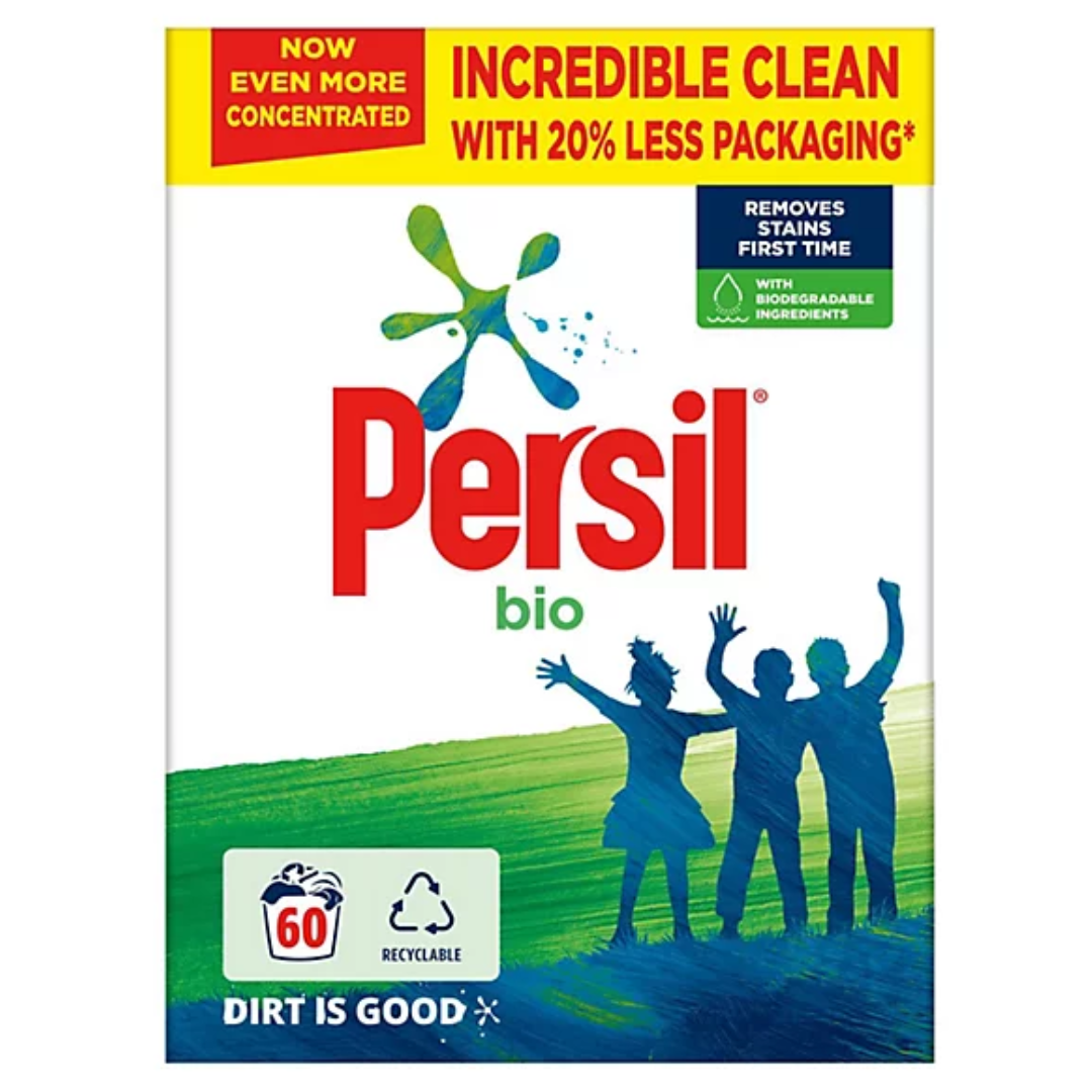 Persil Bio Laundry Washing Powder Family Pack 60 Washes 3kg