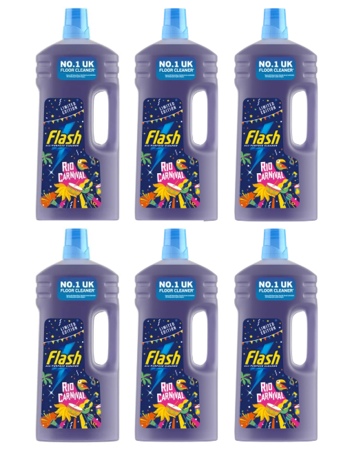 Flash All Purpose Floor Cleaner, Rio Carnival Fragrance (6 x 1.5L)